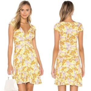 Free People Floral Print Key to Your Heart Size XS Boho Spring Romantic Dress